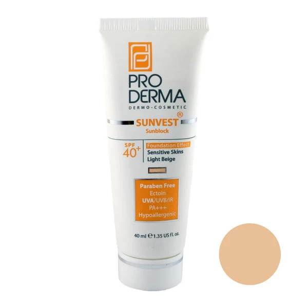 ضد آفتاب مینرال SPF40 سان وست پرودرما رنگی
